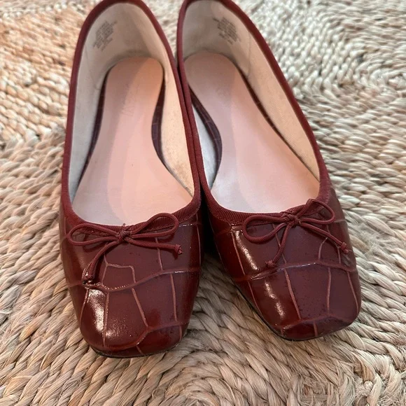 macy's burgundy lace dress Gallery Square-Toe Flat